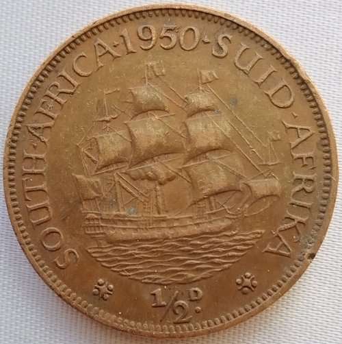 1950    HALF PENNY COIN      SA            SUN11743