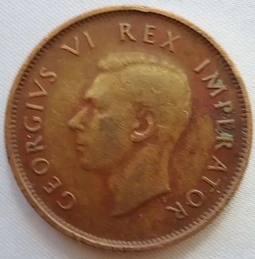 1943    HALF PENNY COIN      SA            SUN11747