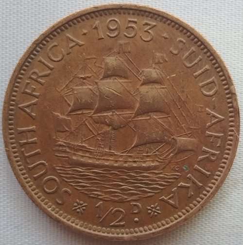 1953      HALF PENNY COIN    SOUTH AFRICA                 SUN11965*