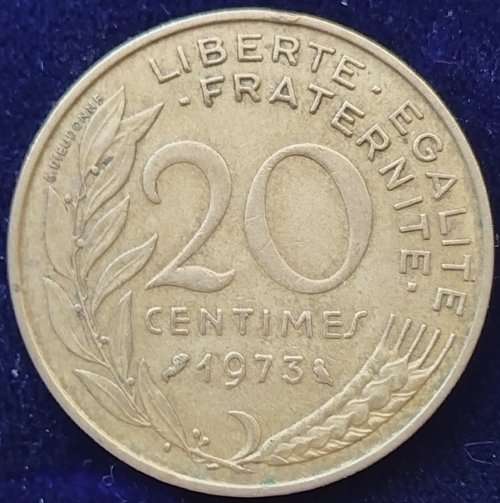 1973  20 Centimes Coin      France          SUN11988*