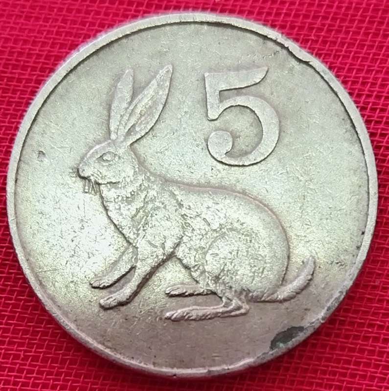 1980  5 Cents     Zimbabwe          SUN12263*