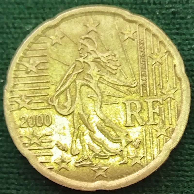 2000  20 Euro Cent      France          SUN12355*