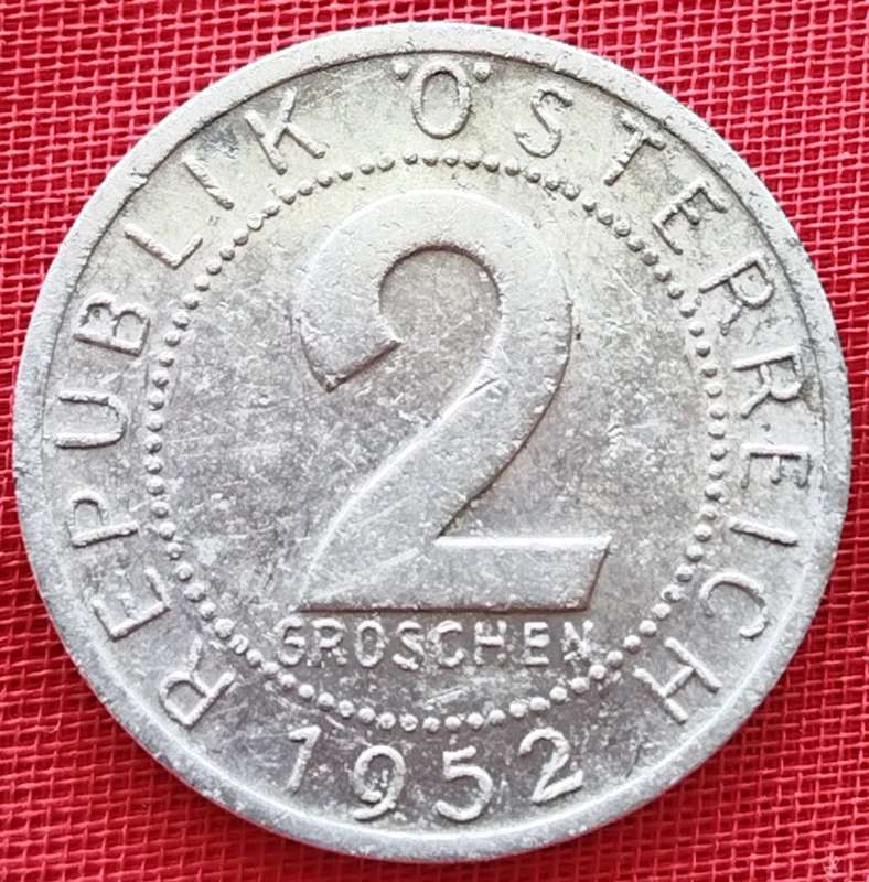 1952  2 GROSCHEN COIN      AUSTRIA         SUN13391*