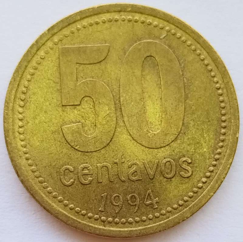 1994   50 CENTAVOS COIN      Argentina          SUN12393*
