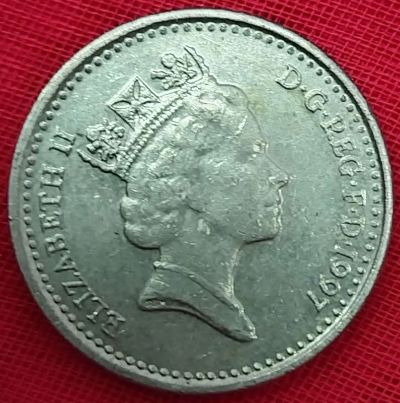 1997 -   FIVE Pence Coin      United Kingdom         SUN12397*