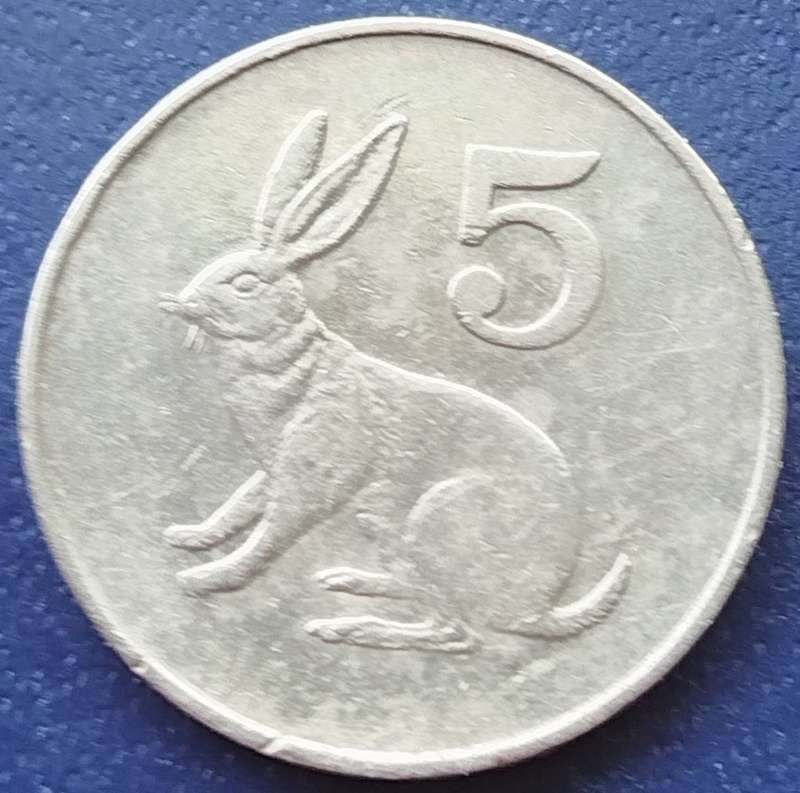 1980  5 Cents     Zimbabwe          SUN12459*