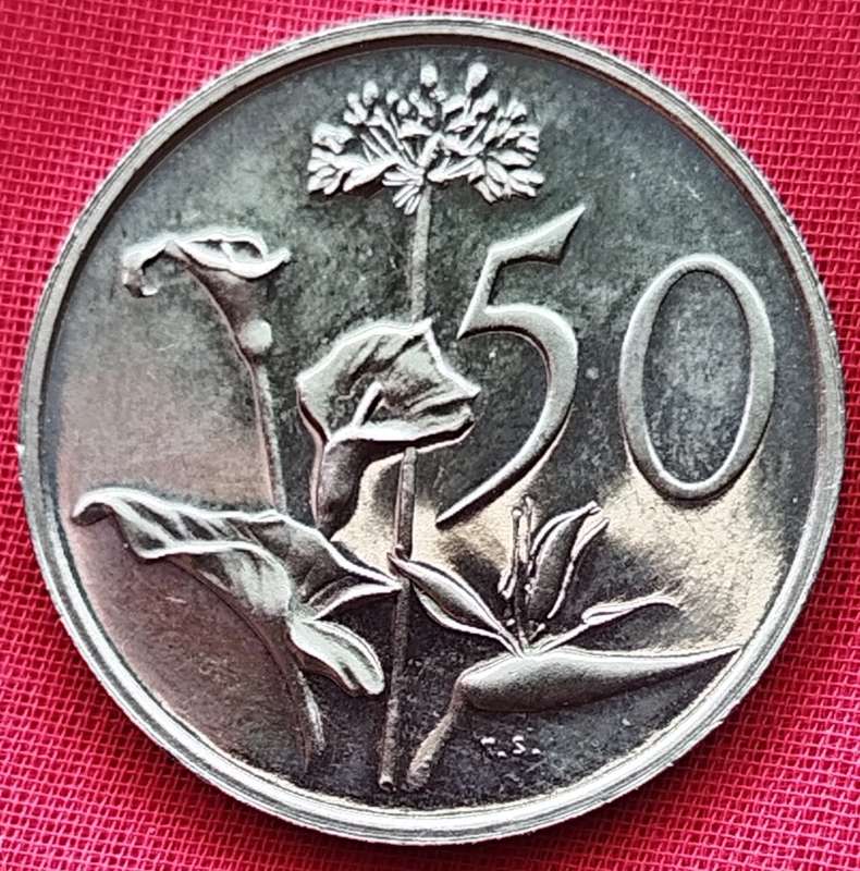 1977      50c     Coin        RSA        SUN12578*