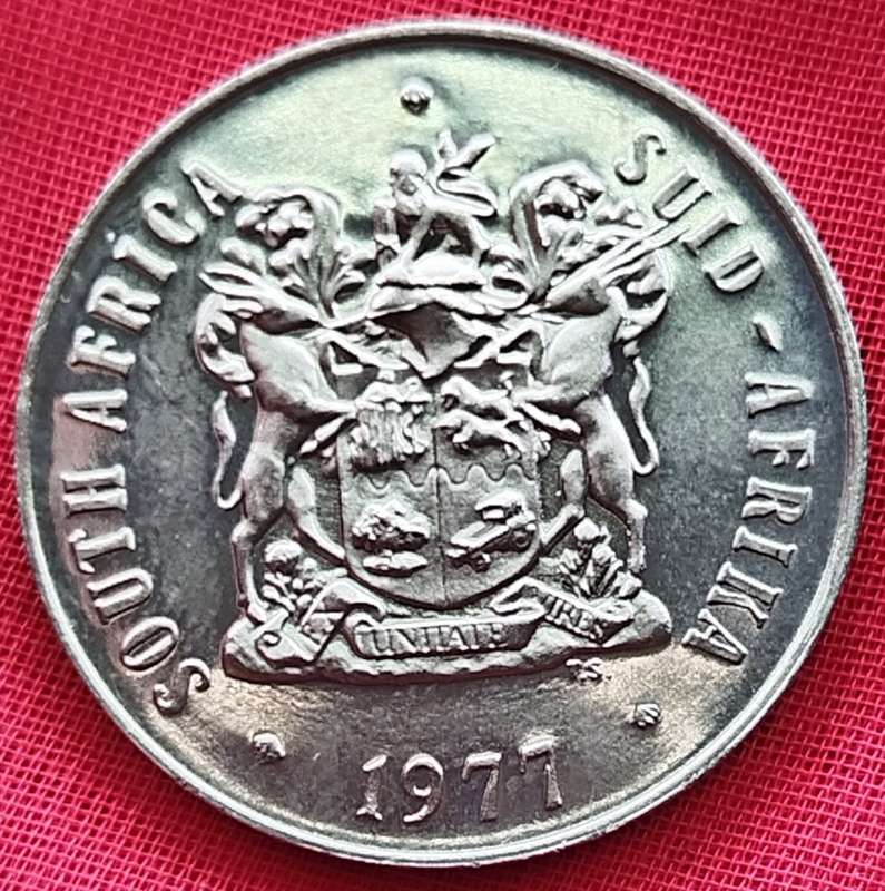 1977      50c     Coin        RSA        SUN12578*