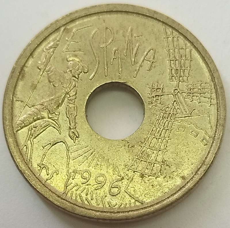 1996  25 Pesetas Coin      Spain          SUN12682*
