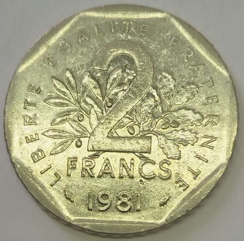 1981  2 Francs  Coin      France          SUN12684*