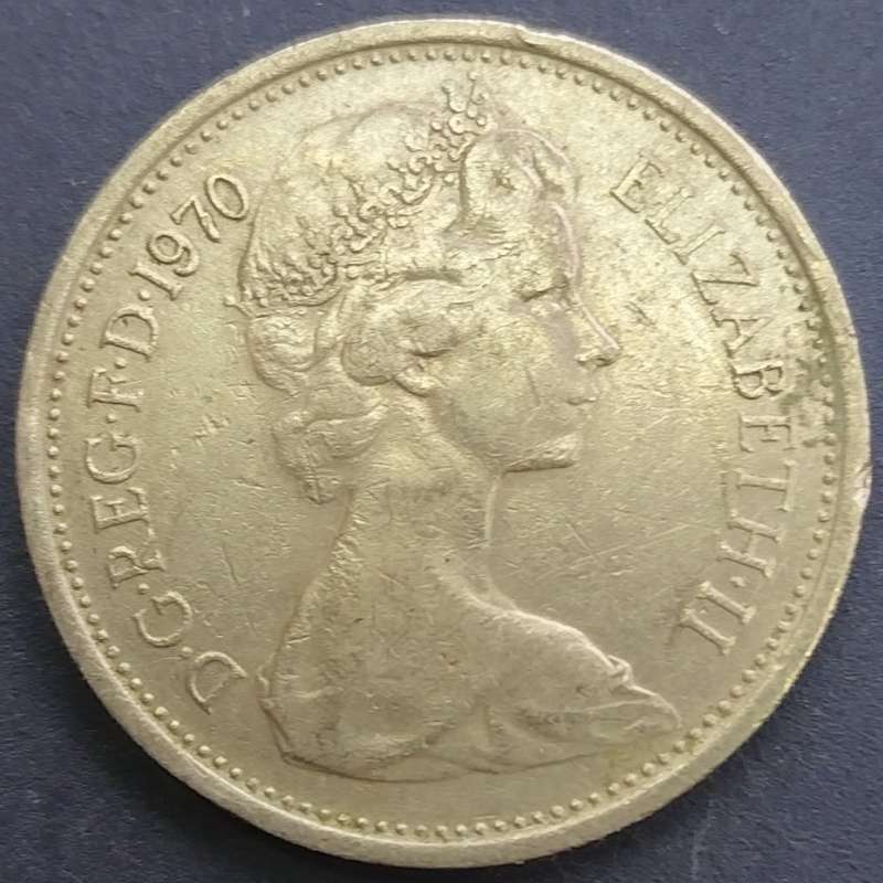1970 -   FIVE Pence Coin      United Kingdom         SUN12820*