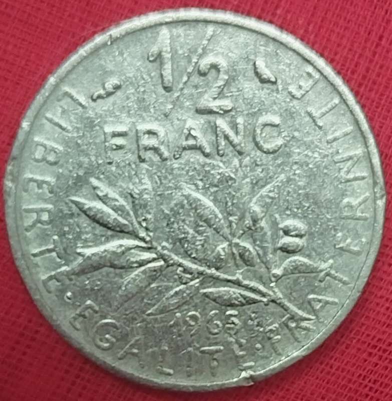 1965  1/2 Francs  Coin      France          SUN12910*