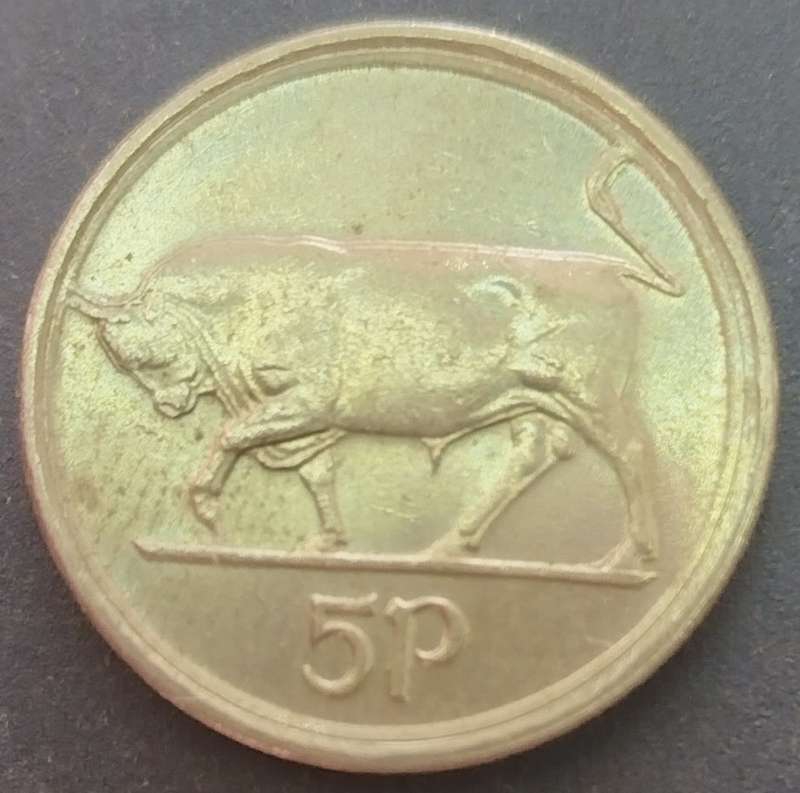 1996    5 Pence small type   IRELAND         SUN12981*