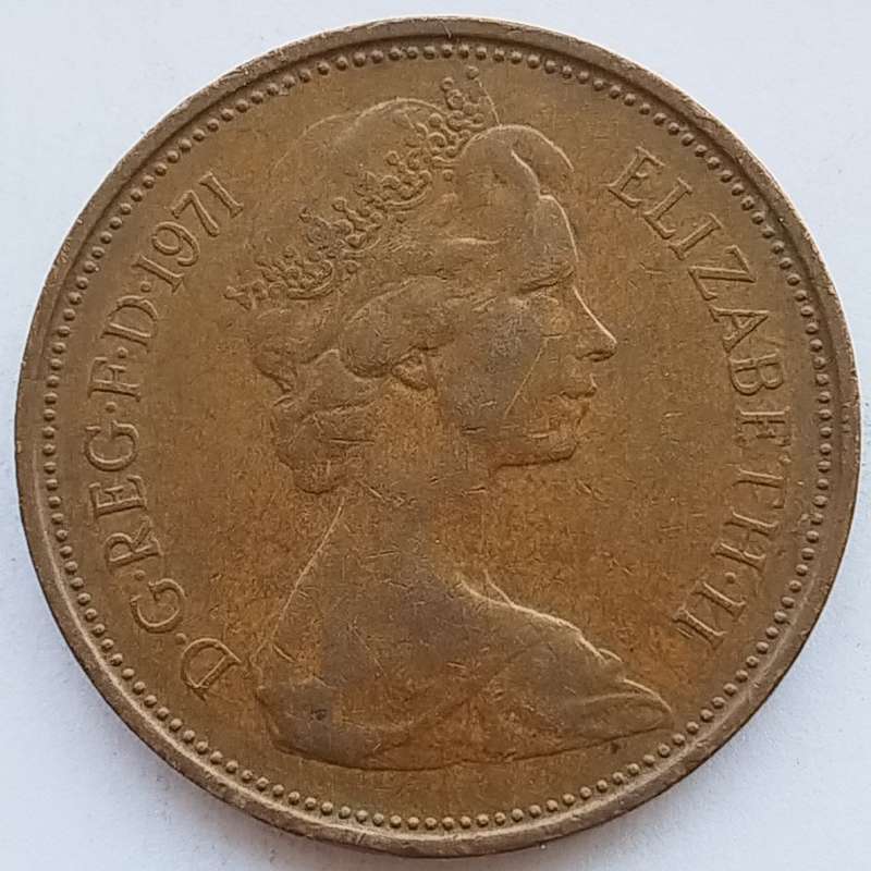 1971  -  2 New Pence Coin      United Kingdom         SUN13005*
