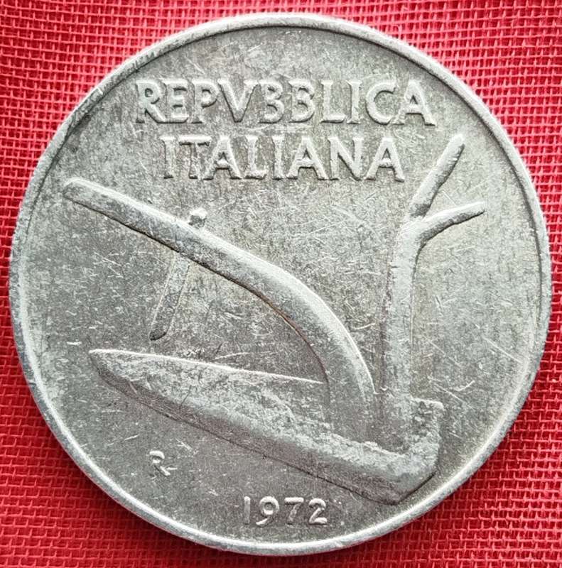 1972  10 Lire     ITALY         SUN13120*