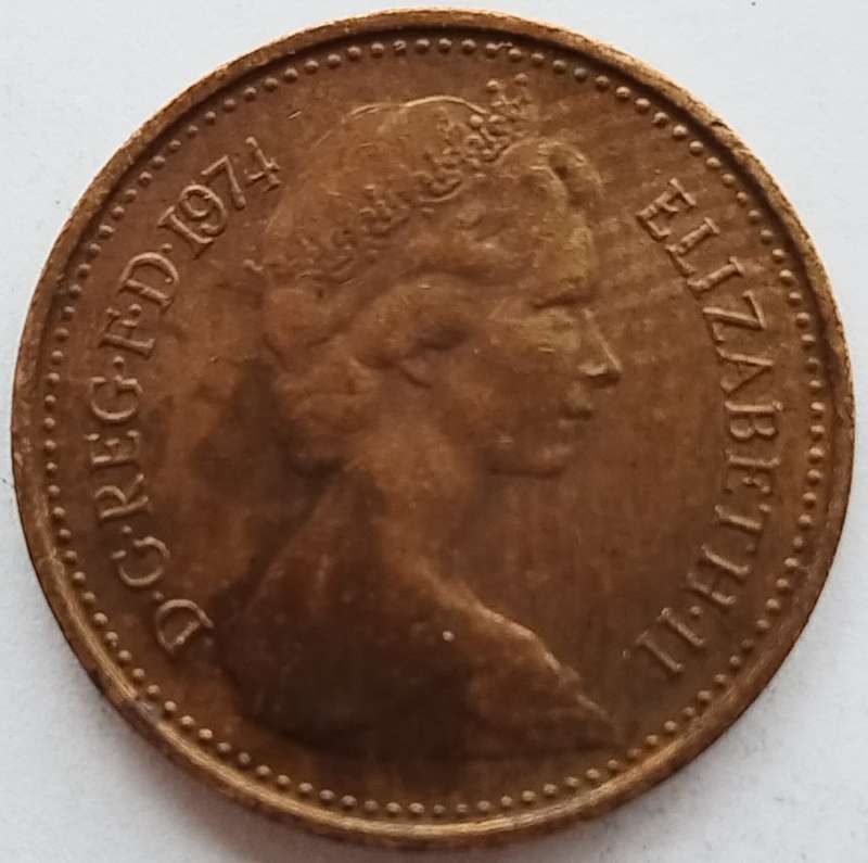 1974  -  1/2 New Penny Coin      United Kingdom         SUN13126*