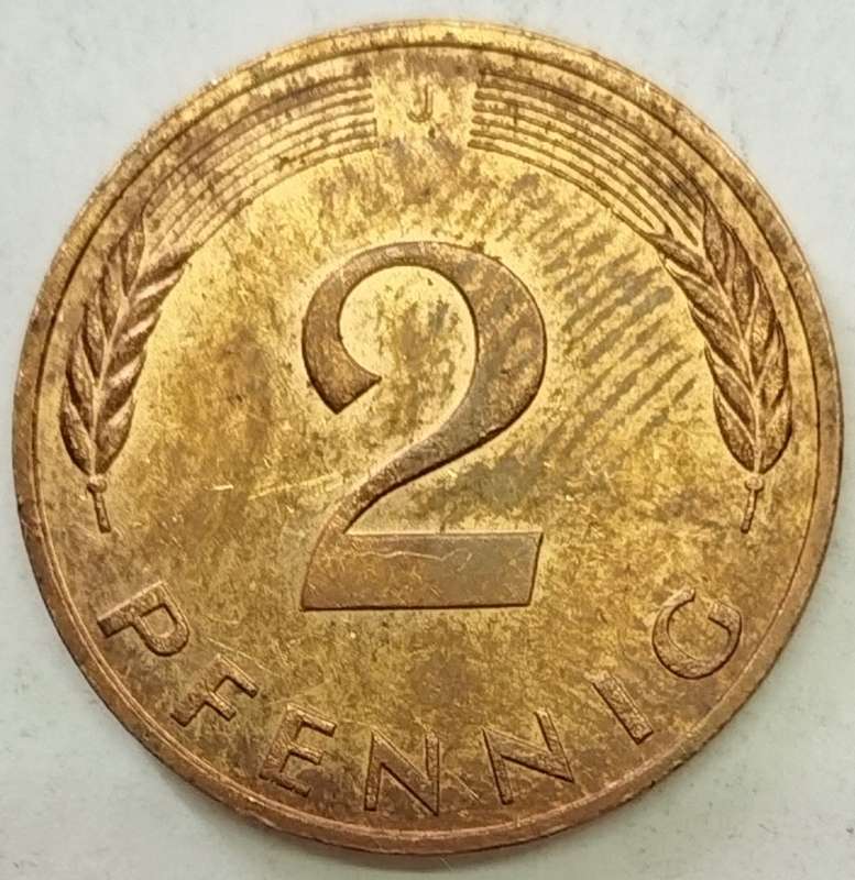 1982  2 Pfennig COIN      Germany        SUN13162*