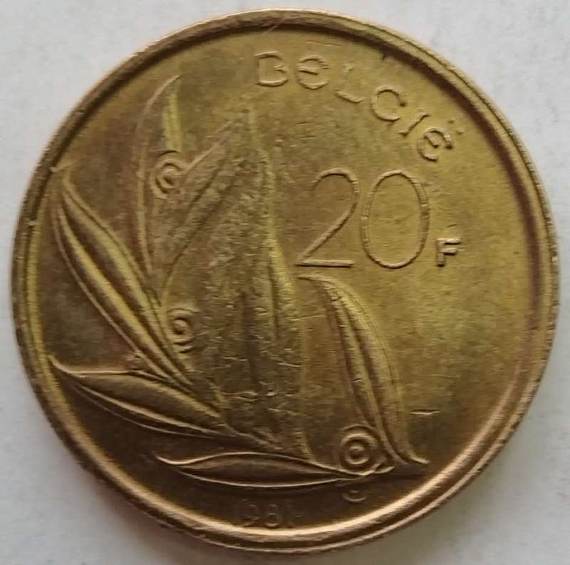 1981  20 Franc  COIN      Belgium          SUN13189*