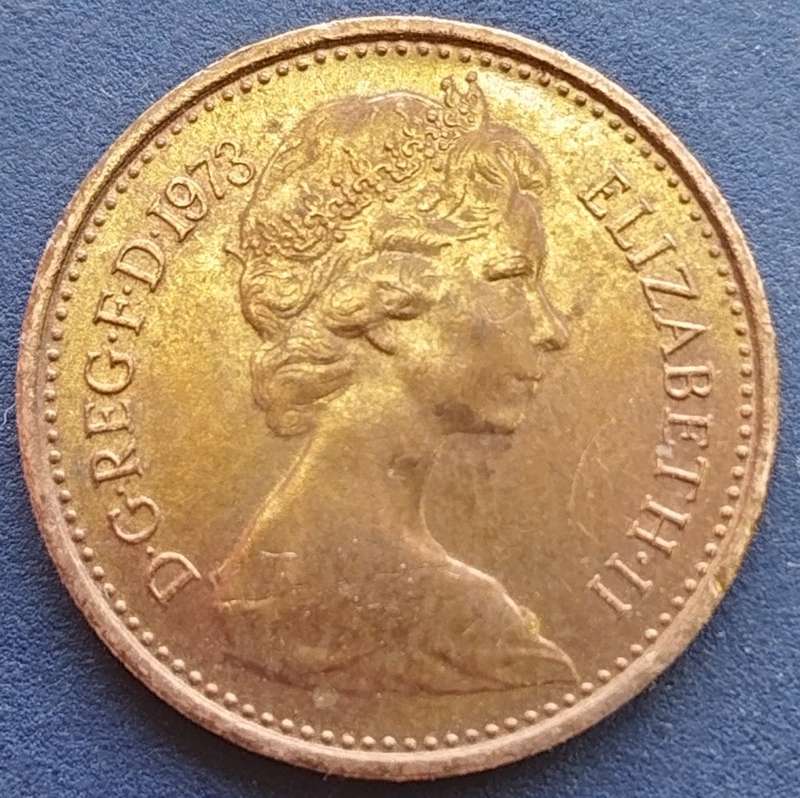 1973  -  1/2 New Penny Coin      United Kingdom         SUN13203*