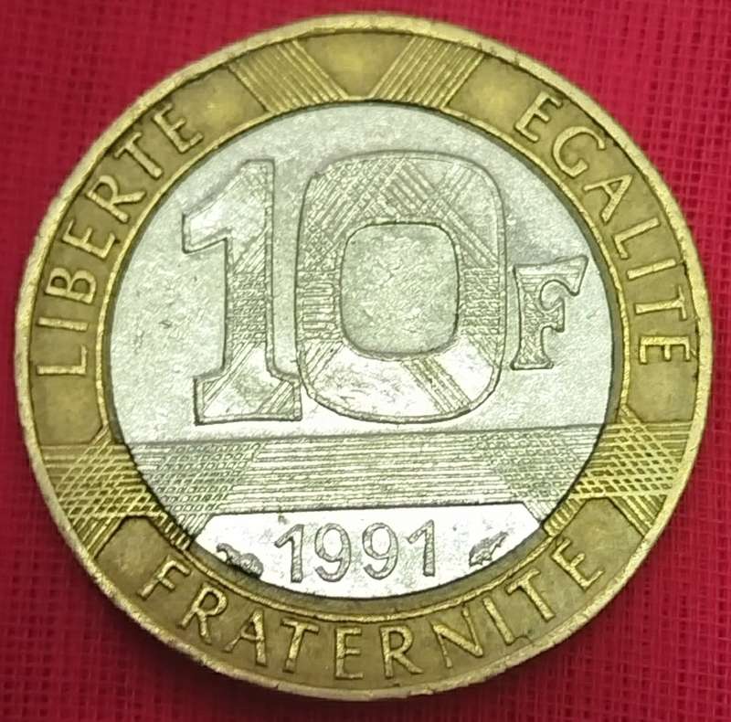 1991  10 Francs  Coin      France          SUN13241*