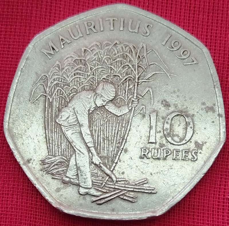 1997       10 Rupee Coin     Mauritius       SUN13415*