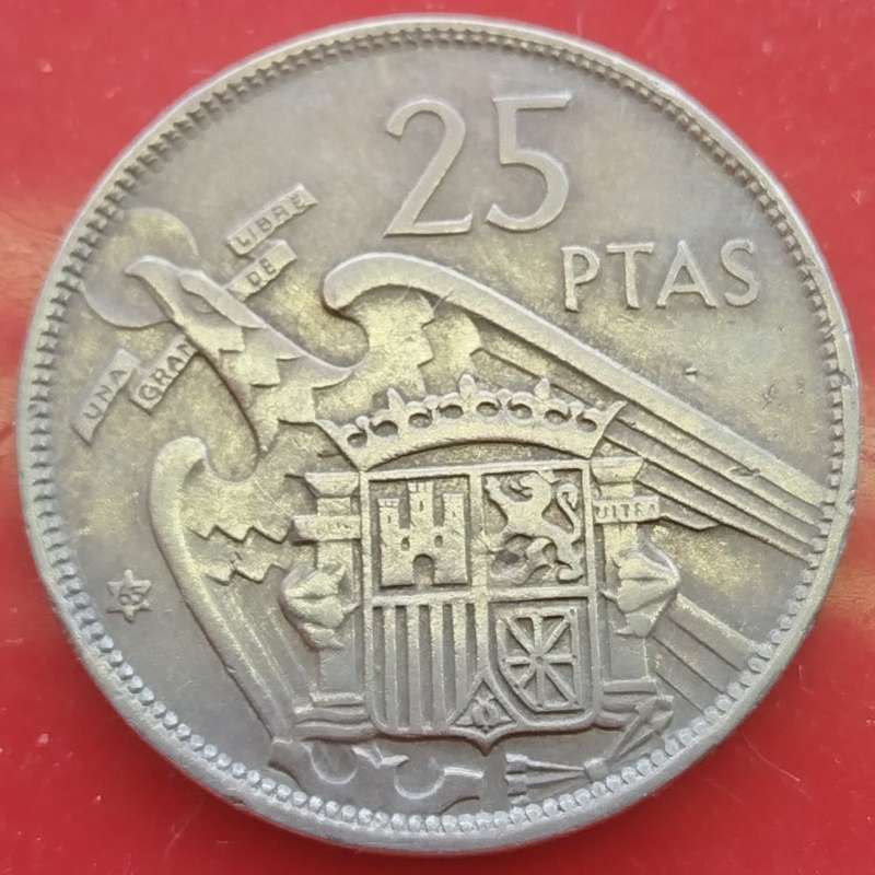 1957  25 Pesetas Coin      Spain          SUN13529*
