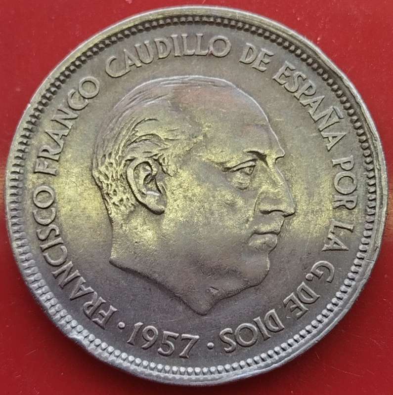 1957  25 Pesetas Coin      Spain          SUN13529*
