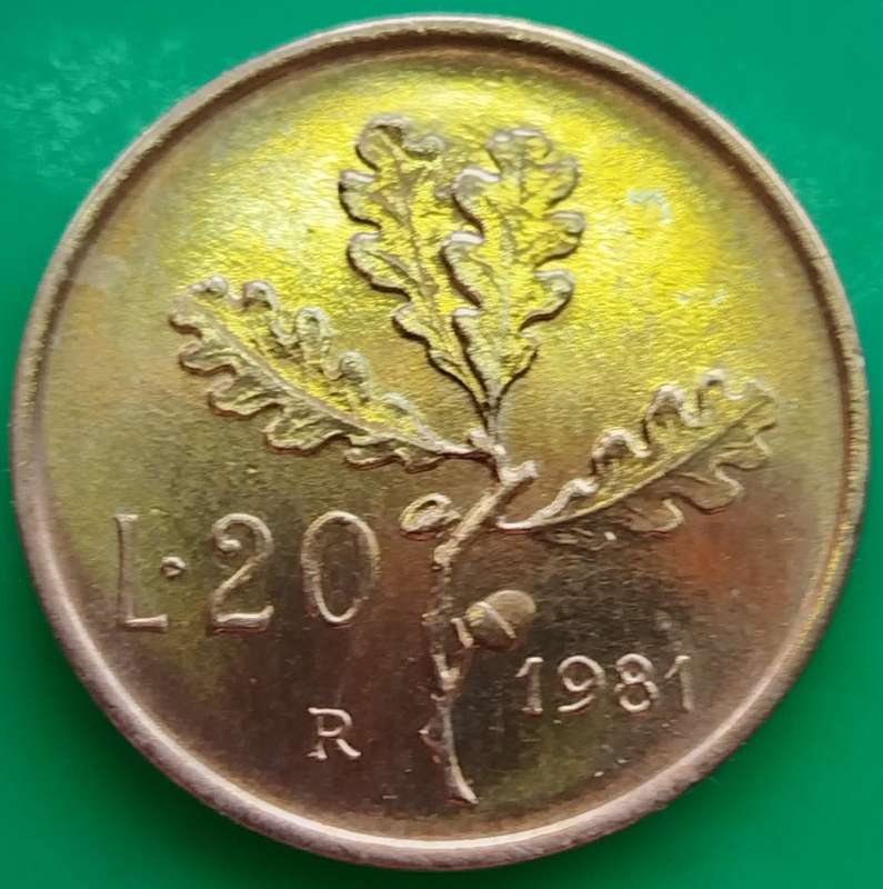 1981     20 Lire Coin       ITALY         SUN13699*