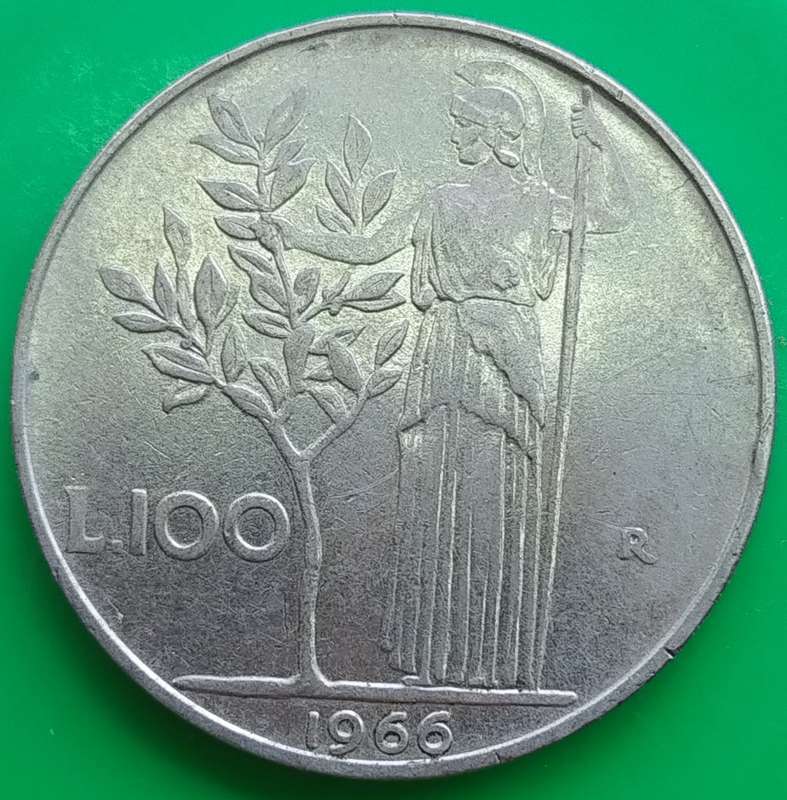 1966     100 Lire     Italy         SUN13731*