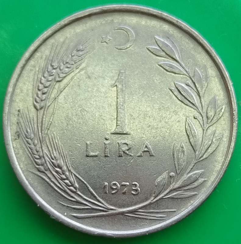 1973      1 Lira Coin    Turkey         SUN13734*
