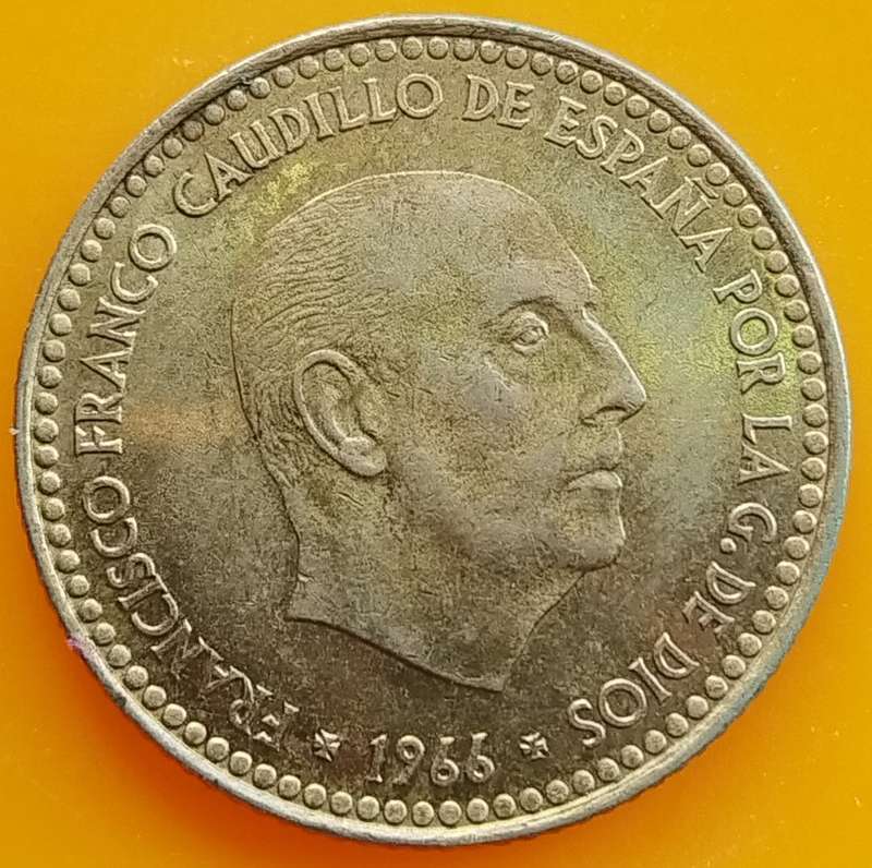 1966        Una Peseta  Coin       Spain         SUN13936*