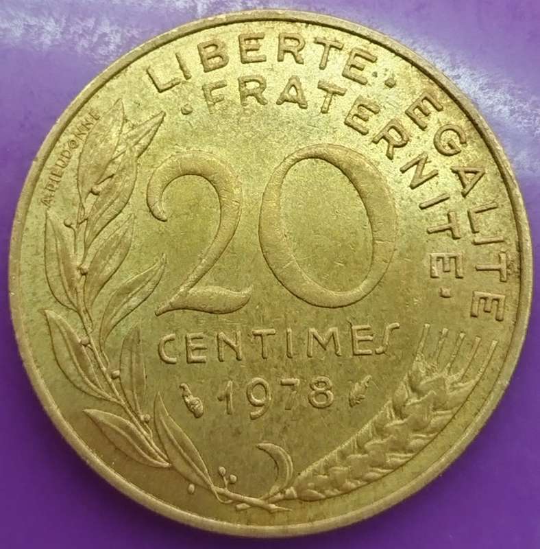 1978  20 Centimes Coin      France          SUN13957*