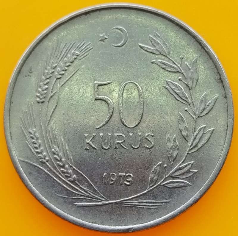 1973      50 Kuruş  Coin         Turkey         SUN13962*