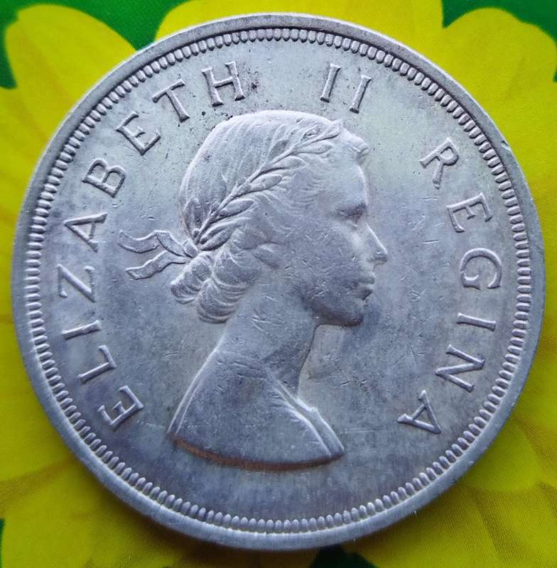 1955     5 SHILLING SILVER (SCARCE LOW MINTAGE 45080)       SUN14055*
