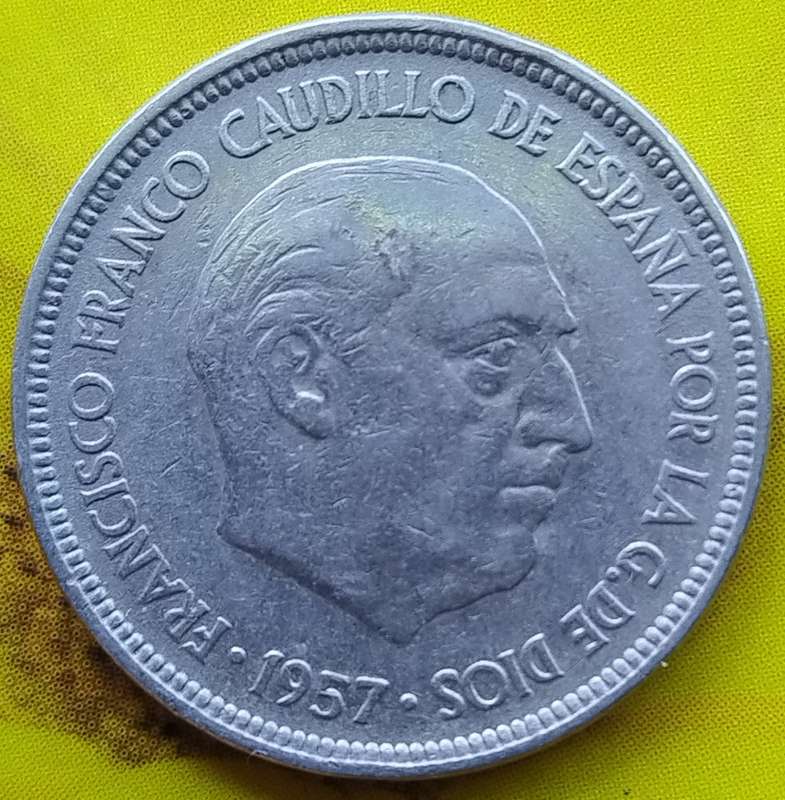 1957  25 Pesetas Coin      Spain          SUN14056*