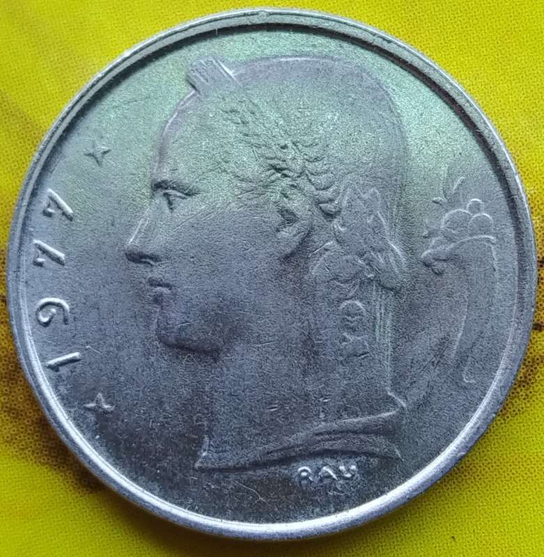 1977      1 Franc  COIN      Belgium          SUN14059*