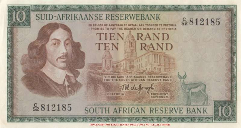 TW de Jongh       R10 banknote         C52 812185        SET025