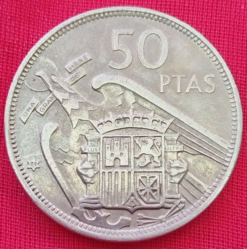 1957  50 Pesetas Coin      Spain          SUN14064*