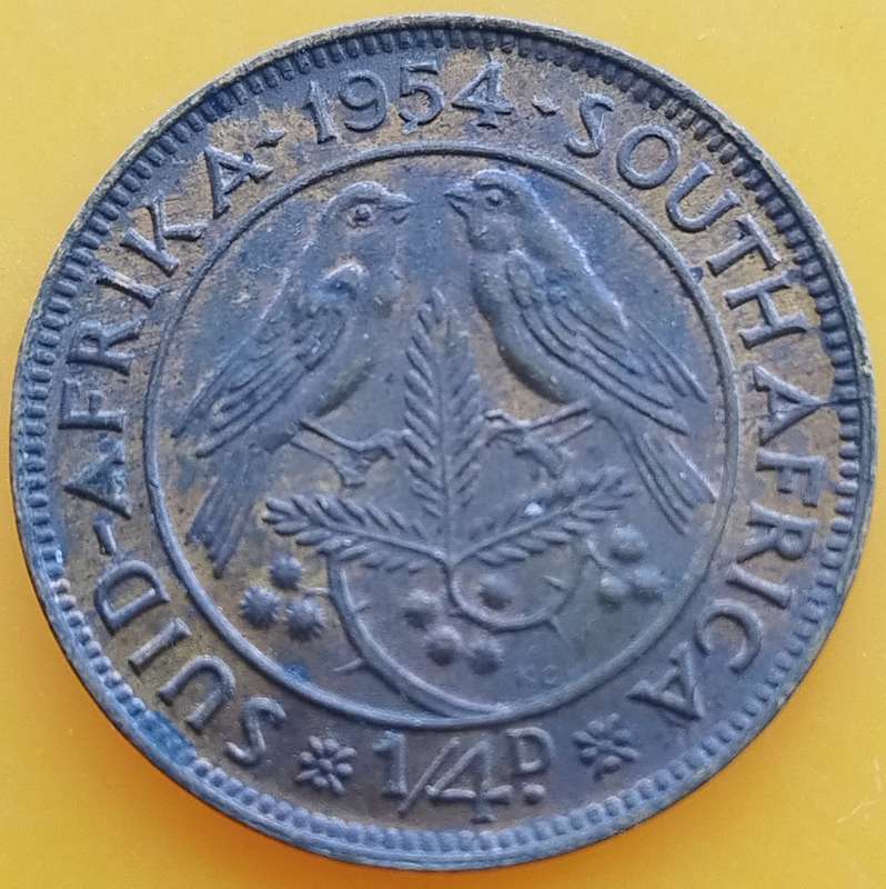 1954       QUARTER  PENNY  COIN   ( With cracked die error )                       SUN14070*