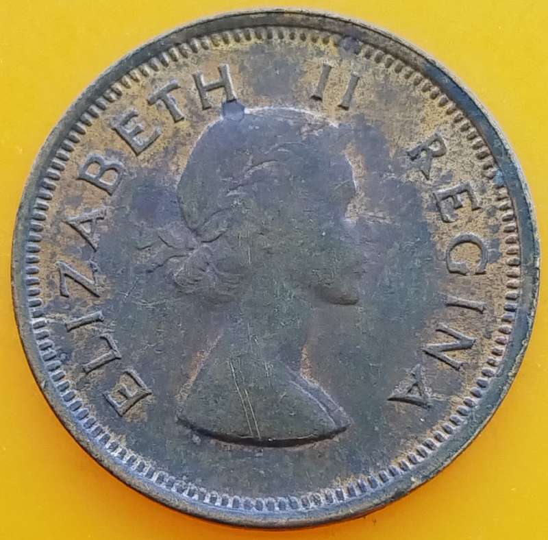 1954       QUARTER  PENNY  COIN   ( With cracked die error )                       SUN14070*