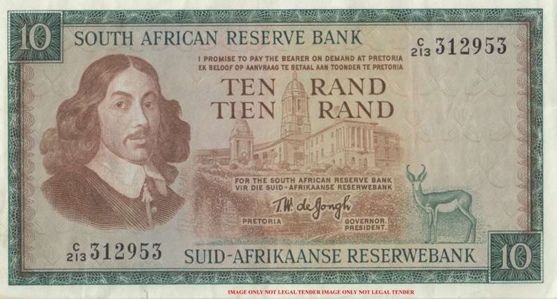TW de Jongh     R10  Banknote      C213 312953                      SET049