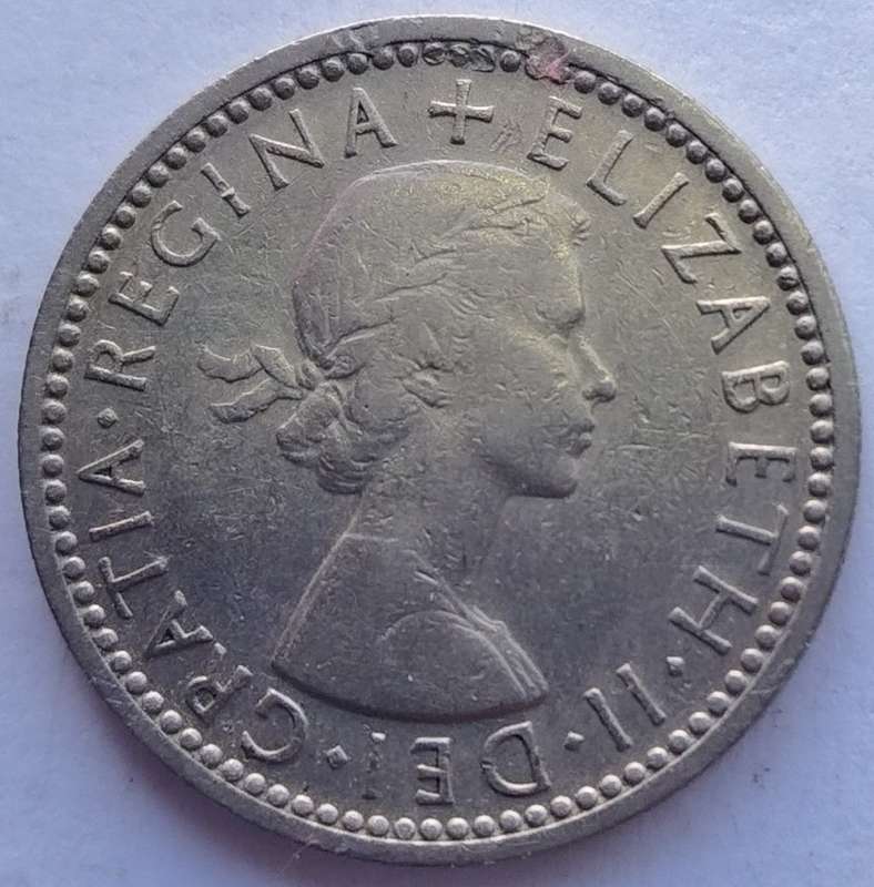 1956 -   SIX  Pence Coin      United Kingdom         SUN14337