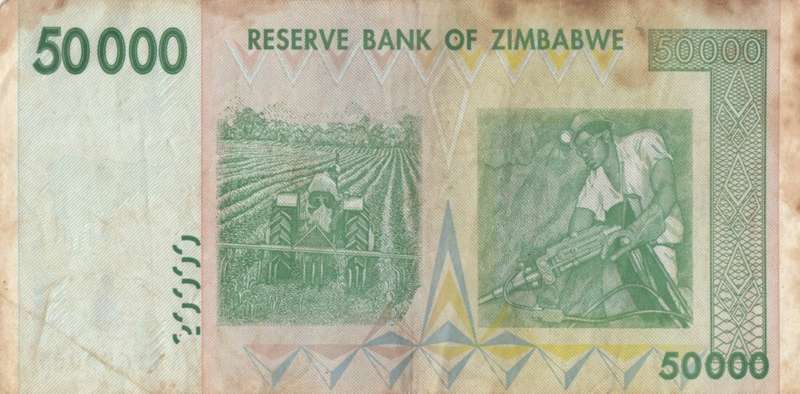 FIFTY THOUSAND DOLLARS       ZIMBABWE        AA1659007      SET088