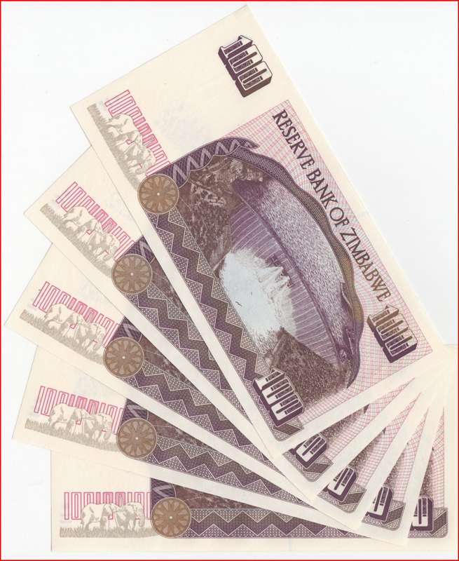 ONE HUNDRED DOLLAR  NOTES  IN SEQUENCE       ZIMBABWE               SET018B