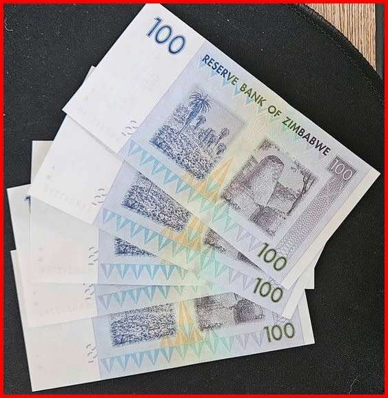 2007 ONE HUNDRED DOLLAR  NOTES  IN SEQUENCE       ZIMBABWE               SET018C