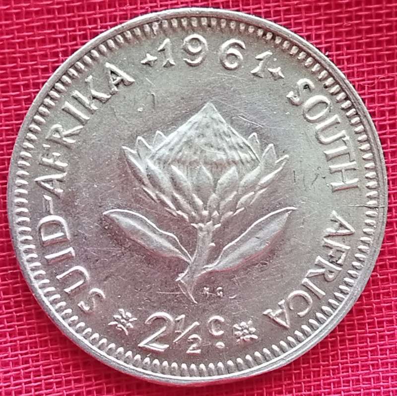 1961  2 1/2 Cent  Coin   SILVER   0.500             SUN14384