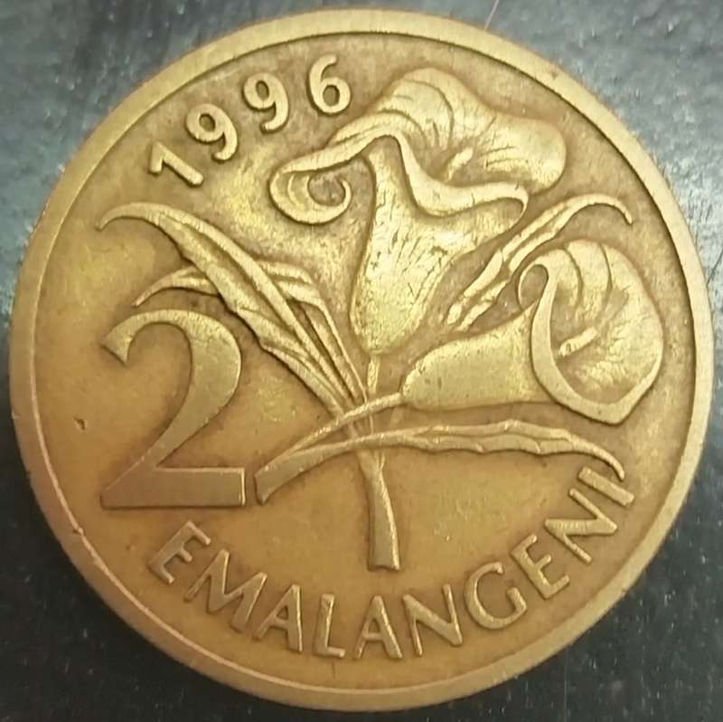 1996  2 EMALANGENI  COIN       SWAZILAND                      SUN14526