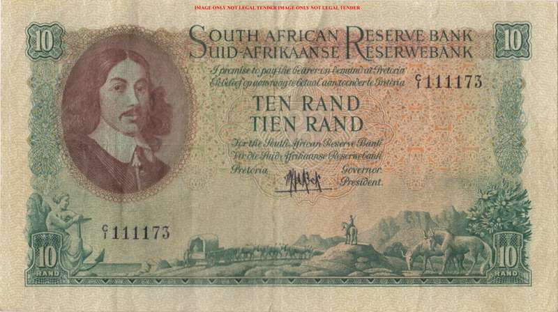 MH DE KOCK     R10 BANK NOTE       C1 111173       SET072