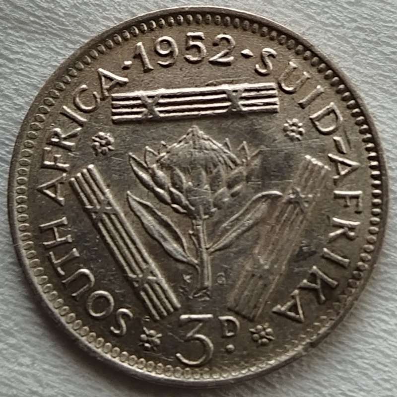 1952  Threepence Coin   SILVER   0.500             SUN14606