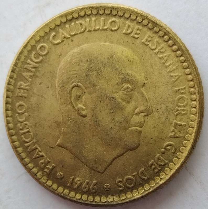 1966        Una Peseta  Coin       Spain         SUN14627